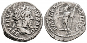 Roman Imperial
Septimius Severus (193-211 AD) Rome.
AR Denarius (19,2 mm, 3,77 g) 
Obv: SEVERVS PIVS AVG.Laureate head right.
Rev: PM TR P XIII COS II...