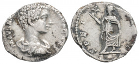 Roman Imperial
Caracalla (198-217 AD) Rome
AR Denarius(18,2mm 3g)
Obv:M AVR ANTONINVS CAES, bareheaded, draped and cuirassed bust right 
Rev:SPEI PERP...