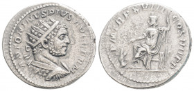 Roman Imperial
Caracalla (198-217 AD) Rome
AR Antoninianus(23,5 mm 4,94g)
Obv: ANTONINVS PIVS AVG GERM, radiate, draped and cuirassed bust to right 
R...