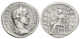 RomanImperial
Elagabalus (218-222 AD) Rome
AR Denarius (18,7mm 2,30g)
Obv: IMP CAES M AVR ANTONINVS AVG legend with laureate, draped and cuirassed bus...