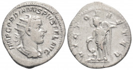 Roman Imperial
Gordian III (243-244 AD) Rome
AR Antoninianus (23,3mm 4,65g)
Obv: IMP GORDIANVS PIVS FEL AVG, radiate, draped and cuirassed bust to rig...