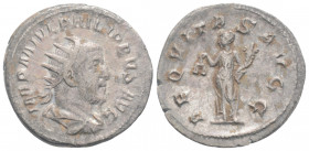 Roman Imperial
Philip I (244-247 AD) Antioch
AR Antoninianus. (22.4mm, 3.10g)
Obv: IMP M IVL PHILIPPVS AVG, radiate, draped and cuirassed bust to righ...