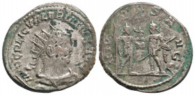 Roman Imperial
Valerian I. (253-260 AD) Antioch
Antoninianus (22,8mm 5,29g)
Obv: IMP C P LIC VALERIANVS AVG, radiate, draped and cuirassed bust right....