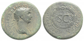 Roman Imperial
Trajan.( 98-117 AD) Rome 
AE semis (19.2mm, 5g)
Obv: IMP CAES NER TRAIANO OPTIMO AVG GERM, radiate head right, draped left shoulder.
Re...