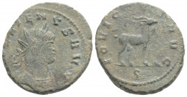 Roman Imperial
Gallienus (267-268 AD)Rome
AE Antoninianus (21,3mm 3,98g)
Obv: GALLIENVS AVG, radiate head right 
Rev: IOVI CONS AVG, goat standing rig...