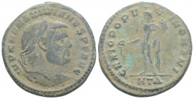 Roman Imperial
Maximianus Herculius (286-305 AD) Heraclea
AE Follis (28.4mm, 8.55g)
Obv: IMP C M A MAXIMIANVS P F AVG. Laureate head right.
Rev: GENIO...