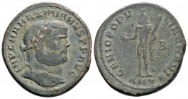 Roman İmperial
Maximianus Herculius, (286-305 AD) Antioch 
AE Follis (27.1 mm 9.40g)
Obv:Laureate head right 
Rev:Genius standing left, holding patera...