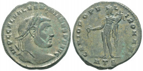 Roman Imperial
Galerius Maximianus (305-311 AD) Heraclea
AE Follis (27.7mm, 9.64g)
Obv: IMP C GAL VAL MAXIMIANVS P F AVG, laureate bust right.
Rev: GE...