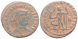 Roman Imperial
Constantinus I. (306-337 AD) Siscia. 
AE Follis (23.6mm, 3.32g)
Obv: IMP CONSTANTINVS P F AVG, laureate, draped and cuirassed bust righ...