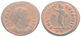 Roman Imperial
Constantinus I. (306-337 AD) Ticinum 
AE Follis (21mm, 3.54g)
Obv: IMP CONSTANTINVS P F AVG legend with laureate and cuirassed bust rig...