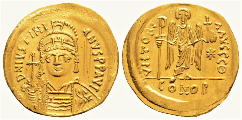 Byzantine
Justinian I ( 527-565 (AD) Constantinople,
AV solidus (20.5mm, 4.46g)
...