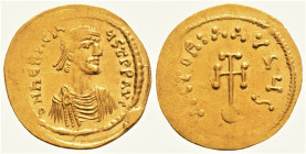 Byzantine
Heraclius (610-641 AD) Constantinopolis
AV Semissis (18.9mm, 2.20g),
Obv: d N hЄRACLIЧS P P AV Diademed, draped and cuirassed bust of Heracl...