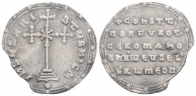 Byzantine
Constantine VII Porphyrogenitus, with Romanus II, (913-959 AD) Constantinople
AR Miliaresion (23.8 mm, 2.38g)
Obv: +CONST'T' / ΠORFVROG' / C...