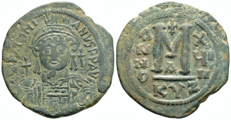 Byzantine
Justinian I ( 527-565 AD)Kyzikos
AE Follis (39,3mm 18,95g)
Obv: D N IV...