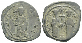 Byzantine
Constantine X Ducas and Eudocia (1059-1067 AD) Constantinople
AE Follis(31,7mm 3,47g)
Obv: + EMMA-NOVHΛ - Christ standing facing on footstoo...