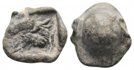 Roman Seal
(Circa 3th century)
(13,3mm 2,36g)
Goat kneeling to right / Blank