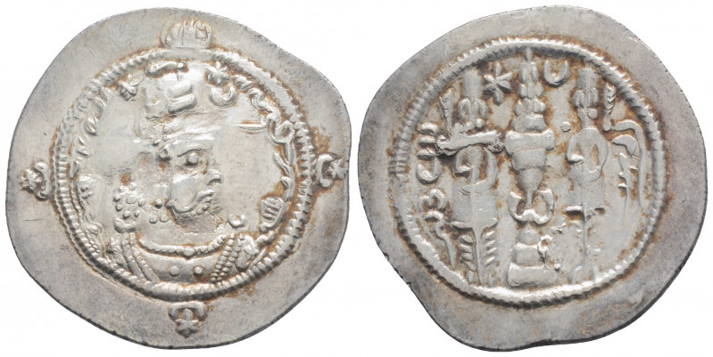 Medieval
Kings of Sasania, Sasanian Kingdom. Hormizd IV (579-590 AD) 
AR Drachm ...