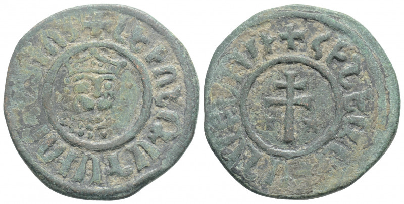 Medieval 
ARMENIA, Cilician Armenia. Levon I (1198-1219 AD)
AE Tank (28,3mm, 7g)...