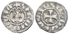 Medieval
Armenia, (1226-1270) Hetoum I
AR Tram (16.4mmm, 0.72g)
Obv: Crowned facing bust.
Rev: Simple latin cross, crescent in cross
Nercessian 395 va...