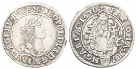 World 
AUSTRIA. Holy Roman Empire. Habsburg. Leopold I (Emperor, 1658-1705AD). 6 Kreuzer (1670 KB). Kremnitz.
AR Silver (26.3mm, 2.72g)
Obv: LEOPOLDVS...