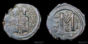 Bizancio. Justino II 565-578DC. AE Follis. Constantinopla