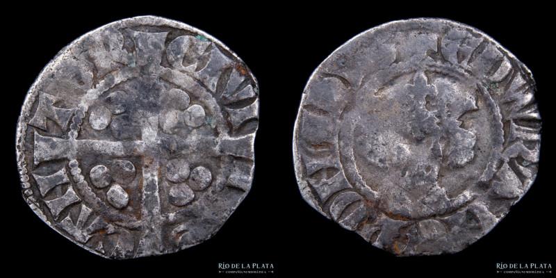 Reino Unido. Edward I 1272-1307. 1 Penny (ND), Ceca de Canterbury. AG.925; 20.0m...