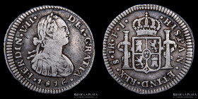 Santiago. Fernando VII. 1 Real 1816 FJ. KM65