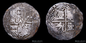 Potosi. Felipe II. 8 Reales 1590/98 B. Macuquina / Cob. CJ 1.13