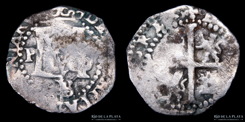 Potosí. Felipe II (1574-1598) 1/2 Real 1576-79 B/L. Macuquina / Cob. AG.930; 18m...
