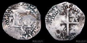 Potosi. Felipe II. 1/2 Real 1576-79 B/L. Macuquina / Cob. CJ 5.4.1