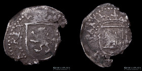 Potosi. Felipe II. 1/4 Real 1574-75 R. Macuquina / Cob. CJ 6.6