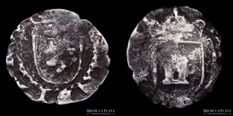 Potosí. Felipe III (1598-1621) 1/4 Real 1602-13 B (5to período). Borla de x´s. C...