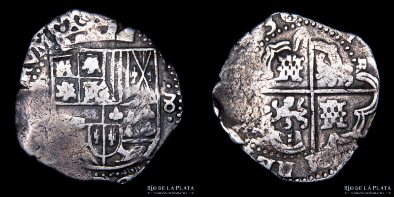 Potosí. Felipe IV (1621-1662) 8 Reales 1636 TR. AG.930; 35mm; 26.35g. CJ 13.16 (...
