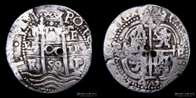 Potosi. Felipe IV.  8 Reales 1659 E. Royal / Galano. CJ R23.7