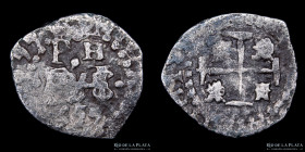 Potosi. Felipe IV. 1/2 Real 1655 E. Macuquina / Cob. CJ 27.3