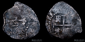 Potosi. Felipe IV. 1/2 Real 1657 E. Macuquina / Cob. CJ 27.5