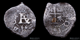 Potosi. Felipe IV. 1/2 Real 1662 E. Macuquina / Cob. CJ 27.11