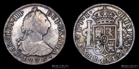 Potosi. Carlos III. 8 Reales 1776 PR. CJ 63.5