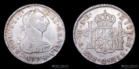 Potosi. Carlos III. 2 Reales 1774 JR. CJ 65.2.2