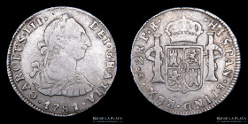 Potosi. Carlos III. 2 Reales 1781 PR. Sin Punto. CJ 65.10.2