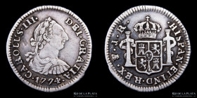 Potosi. Carlos III. 1/2 Real 1774 JR. CJ 67.2