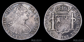 Potosi. Carlos IV. 8 Reales 1795 PR. CJ 76.7.2