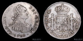 Potosi. Carlos IV. 4 Reales 1792/1 PR. CJ 77.4.1