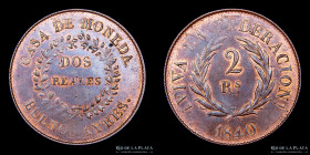 Argentina. Buenos Aires. 2 Reales 1840. CJ 14.1.1