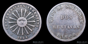 Argentina. Confederacion. 2 Centavos 1854. CJ 2.2.1
