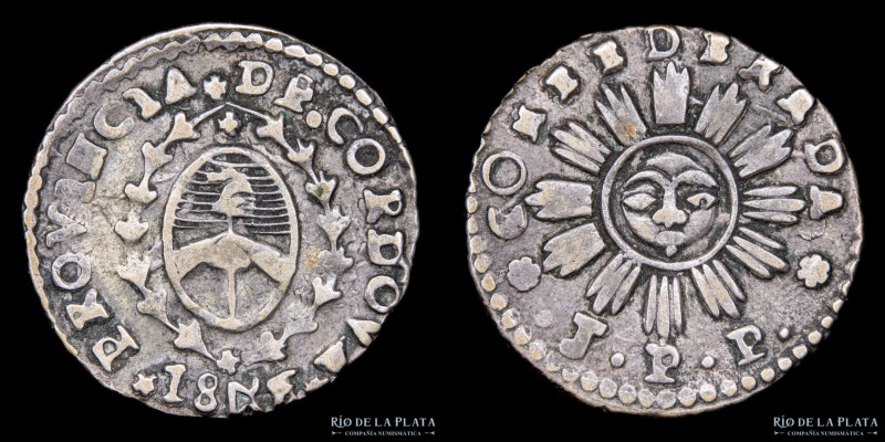 Argentina. Córdoba. 1 Real 1843 JPP. AG.750; 20mm; 3.22g. (A48-R10) CJ 40.5.8 (X...