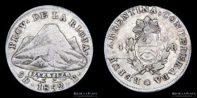 Argentina. La Rioja. 4 Reales 1852 B. Famatina. CJ 62