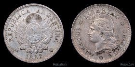 Argentina. 10 Centavos 1882. CJ 20