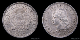 Argentina. 10 Centavos 1883. CJ 21