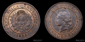 Argentina. 1 Centavo 1883. CJ 39